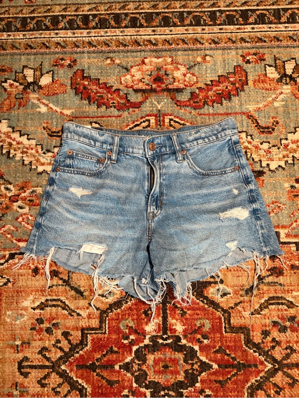 90s Boyfriend Distressed Denim Shorts